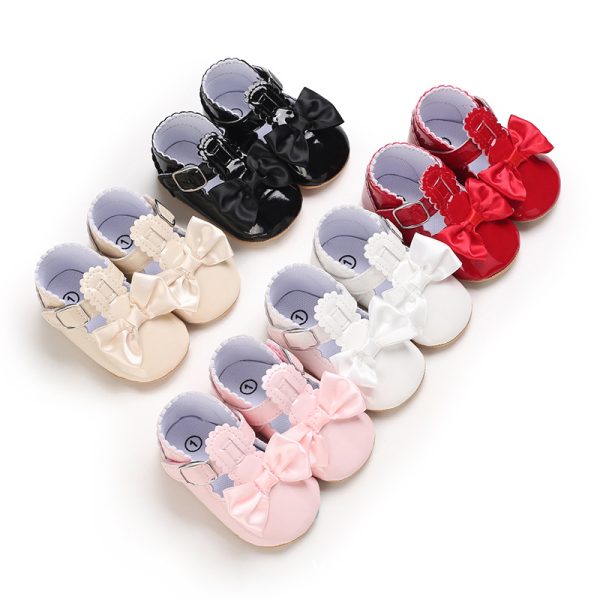 PU surface soft sole baby girls shoes