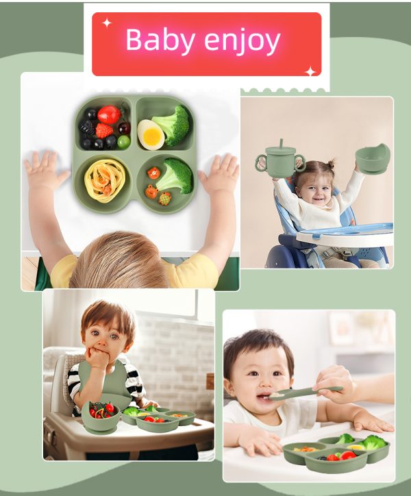 Suction 6 months+ baby feeding tableware sets